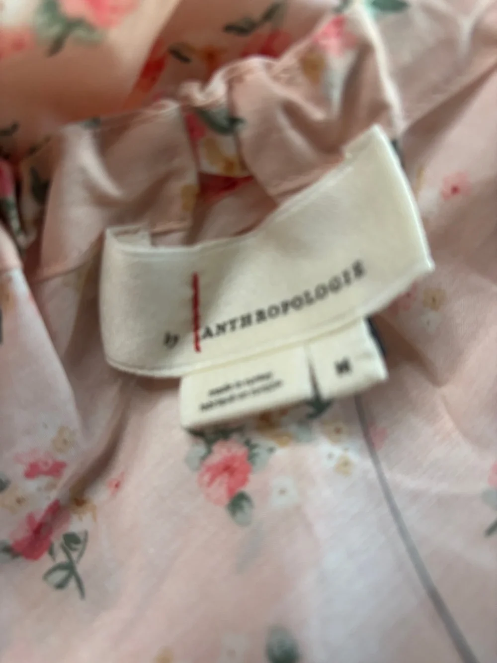 Pink flowered top from Anthropologie - Picture 5 of 5
